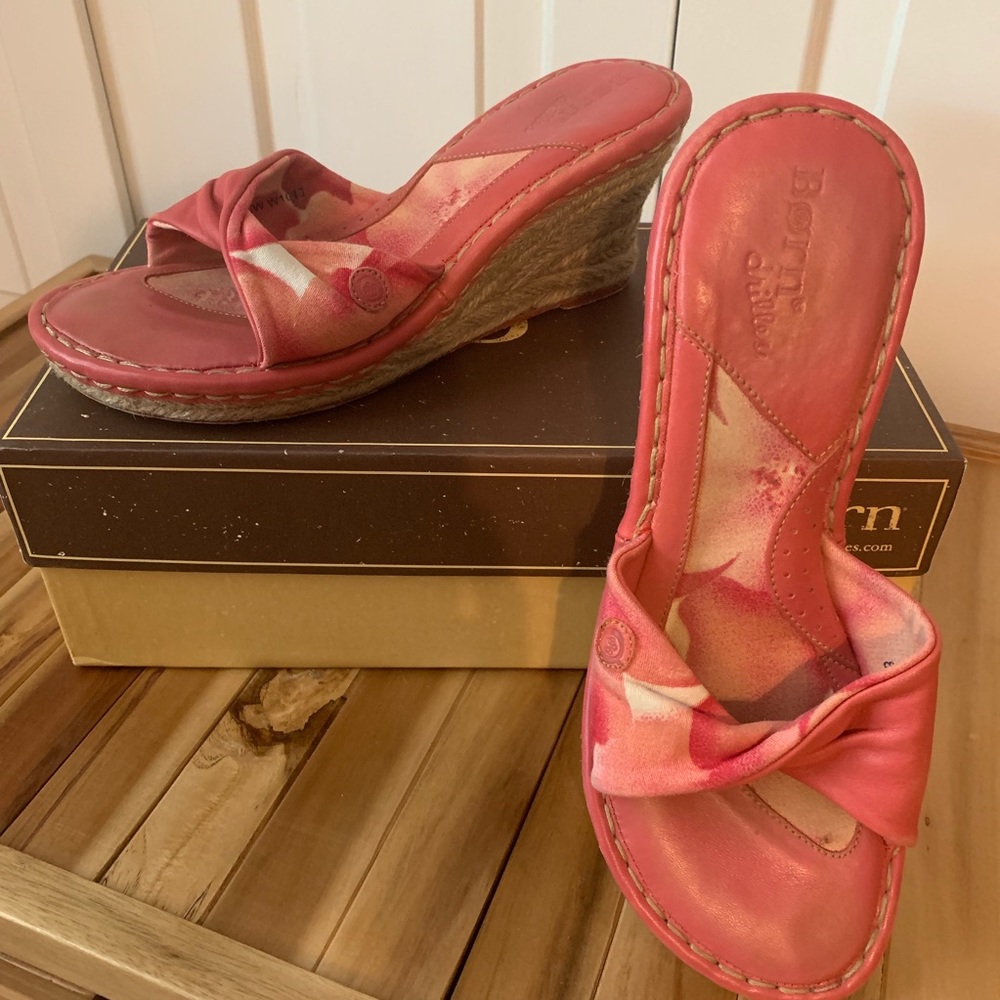 Born Pink Wedge Sandal (Size 8)